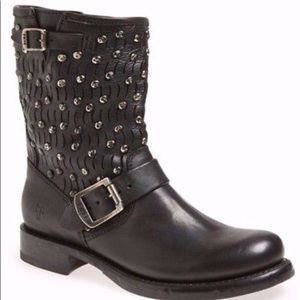 Frye black studded short boots size 7. Awesome!